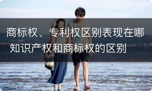 商标权、专利权区别表现在哪 知识产权和商标权的区别