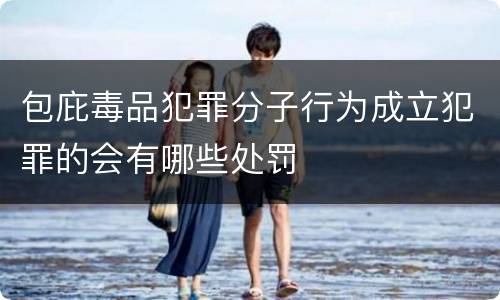 包庇毒品犯罪分子行为成立犯罪的会有哪些处罚
