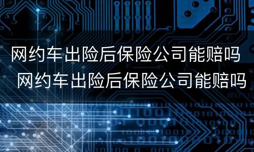 网约车出险后保险公司能赔吗 网约车出险后保险公司能赔吗多少钱