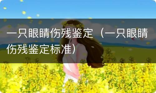 一只眼睛伤残鉴定（一只眼睛伤残鉴定标准）
