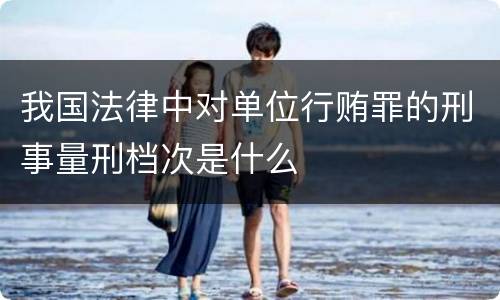 我国法律中对单位行贿罪的刑事量刑档次是什么
