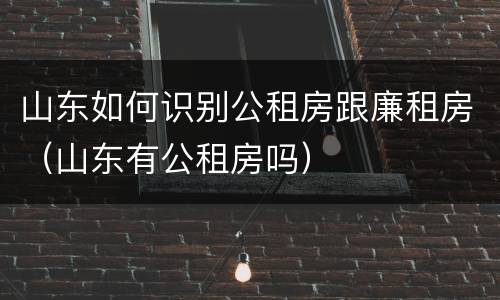 山东如何识别公租房跟廉租房（山东有公租房吗）
