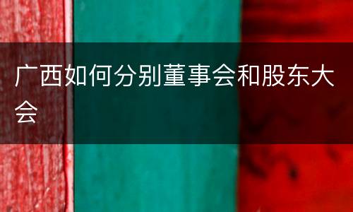 广西如何分别董事会和股东大会