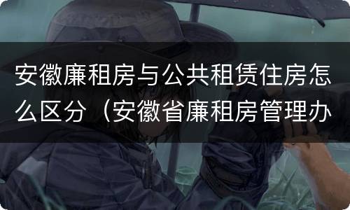 安徽廉租房与公共租赁住房怎么区分（安徽省廉租房管理办法）