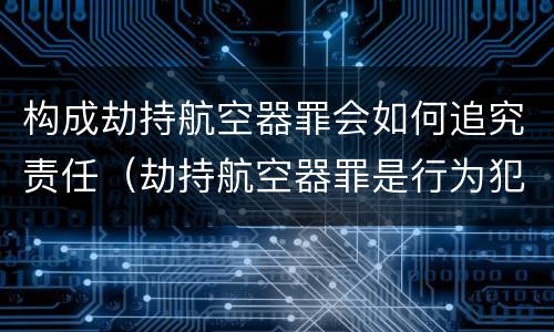 构成劫持航空器罪会如何追究责任（劫持航空器罪是行为犯吗）