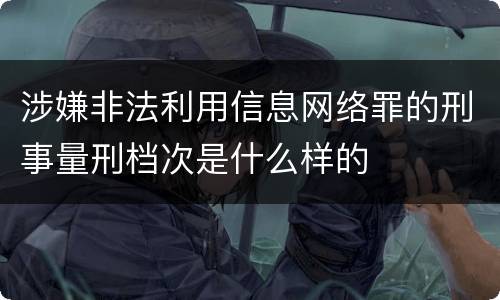 涉嫌非法利用信息网络罪的刑事量刑档次是什么样的