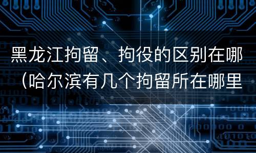 黑龙江拘留、拘役的区别在哪（哈尔滨有几个拘留所在哪里）