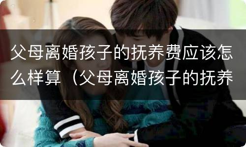 父母离婚孩子的抚养费应该怎么样算（父母离婚孩子的抚养费应该怎么样算呢）