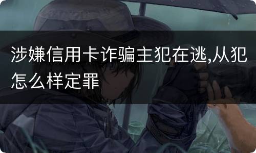 涉嫌信用卡诈骗主犯在逃,从犯怎么样定罪