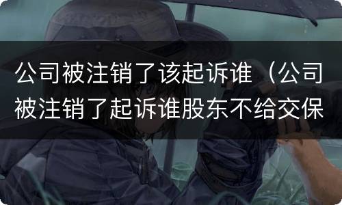 公司被注销了该起诉谁（公司被注销了起诉谁股东不给交保险可以吗）