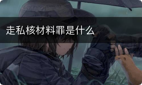 走私核材料罪是什么