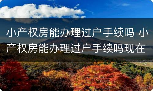 小产权房能办理过户手续吗 小产权房能办理过户手续吗现在