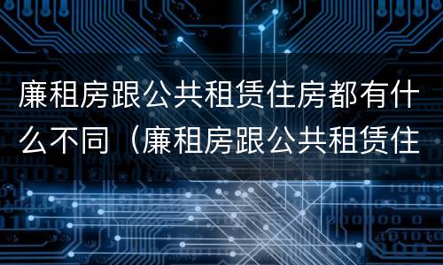 廉租房跟公共租赁住房都有什么不同（廉租房跟公共租赁住房都有什么不同之处）