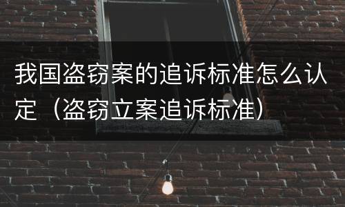 我国盗窃案的追诉标准怎么认定（盗窃立案追诉标准）