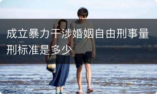 成立暴力干涉婚姻自由刑事量刑标准是多少