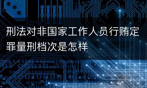 刑法对非国家工作人员行贿定罪量刑档次是怎样