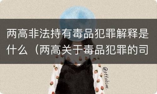 两高非法持有毒品犯罪解释是什么（两高关于毒品犯罪的司法解释）