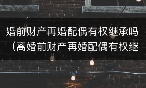 婚前财产再婚配偶有权继承吗（离婚前财产再婚配偶有权继承吗）