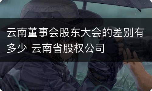 云南董事会股东大会的差别有多少 云南省股权公司
