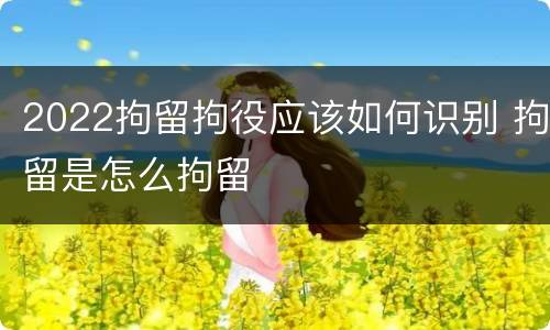 2022拘留拘役应该如何识别 拘留是怎么拘留