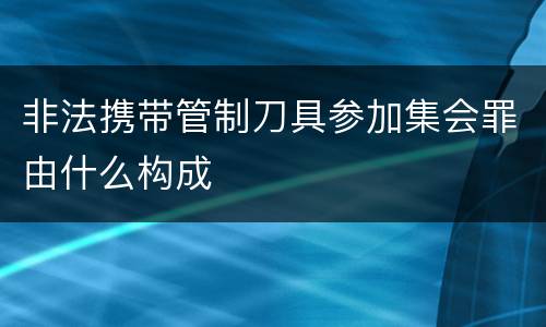 非法携带管制刀具参加集会罪由什么构成