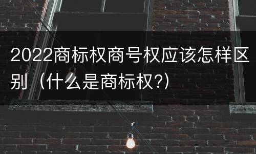 2022商标权商号权应该怎样区别（什么是商标权?）