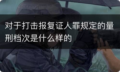 对于打击报复证人罪规定的量刑档次是什么样的