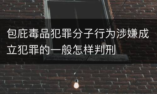 包庇毒品犯罪分子行为涉嫌成立犯罪的一般怎样判刑