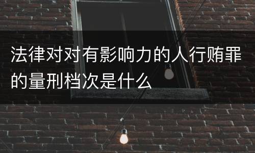 法律对对有影响力的人行贿罪的量刑档次是什么