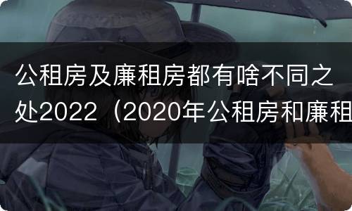 公租房及廉租房都有啥不同之处2022（2020年公租房和廉租房的区别）