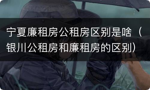 宁夏廉租房公租房区别是啥（银川公租房和廉租房的区别）