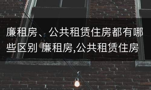 廉租房、公共租赁住房都有哪些区别 廉租房,公共租赁住房都有哪些区别和联系