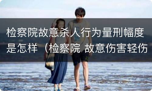 检察院故意杀人行为量刑幅度是怎样（检察院 故意伤害轻伤案件做法）