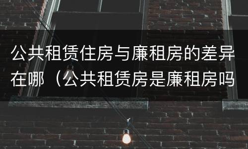 公共租赁住房与廉租房的差异在哪（公共租赁房是廉租房吗）