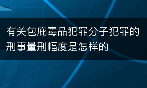 有关包庇毒品犯罪分子犯罪的刑事量刑幅度是怎样的
