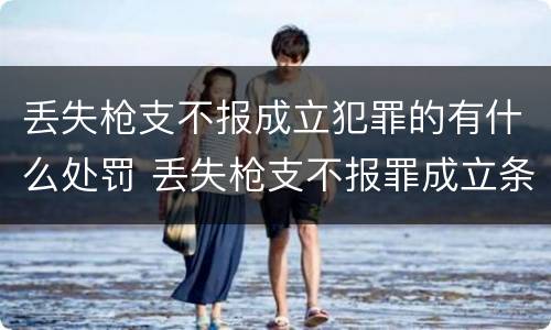 丢失枪支不报成立犯罪的有什么处罚 丢失枪支不报罪成立条件