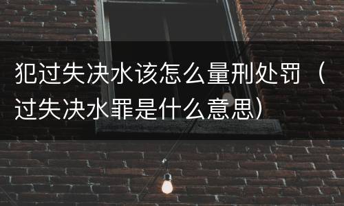 犯过失决水该怎么量刑处罚（过失决水罪是什么意思）