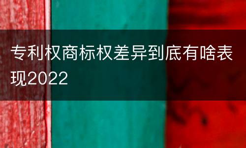 专利权商标权差异到底有啥表现2022