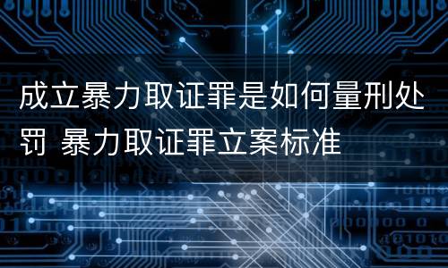 成立暴力取证罪是如何量刑处罚 暴力取证罪立案标准