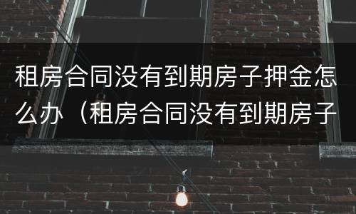 租房合同没有到期房子押金怎么办（租房合同没有到期房子押金怎么办理）