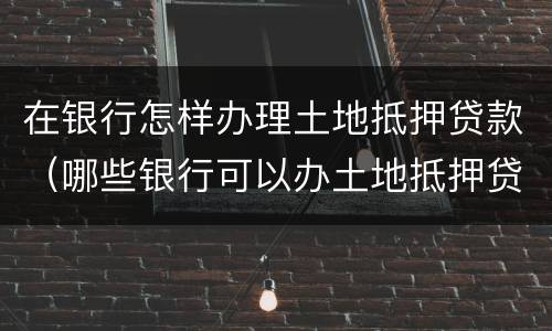 在银行怎样办理土地抵押贷款（哪些银行可以办土地抵押贷款）