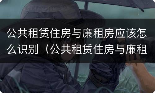 公共租赁住房与廉租房应该怎么识别（公共租赁住房与廉租房应该怎么识别出来）