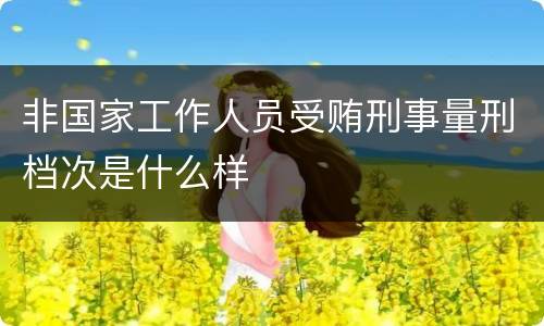 非国家工作人员受贿刑事量刑档次是什么样