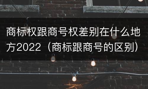商标权跟商号权差别在什么地方2022（商标跟商号的区别）