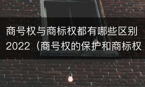商号权与商标权都有哪些区别2022（商号权的保护和商标权的保护一样是全国性范围的）