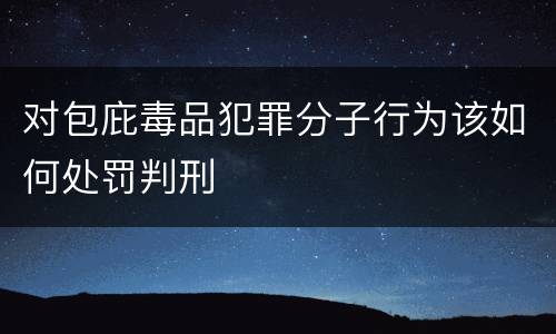 对包庇毒品犯罪分子行为该如何处罚判刑