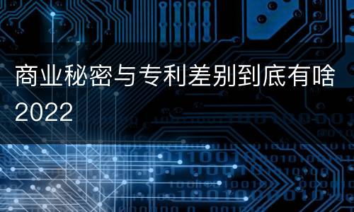 商业秘密与专利差别到底有啥2022