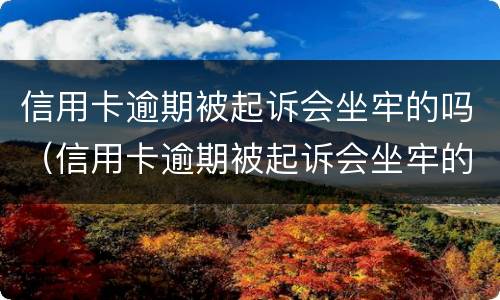 信用卡逾期被起诉会坐牢的吗（信用卡逾期被起诉会坐牢的吗信用卡还款能设置自动吗）