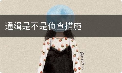 通缉是不是侦查措施