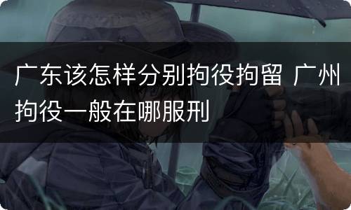 广东该怎样分别拘役拘留 广州拘役一般在哪服刑